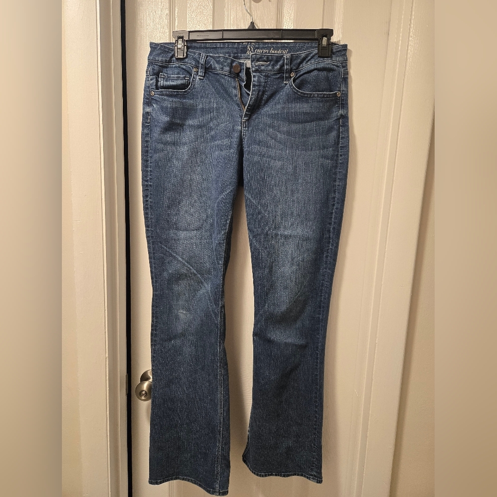 New York & Company Classic Blue Stretch Boot Cut Jeans 12
